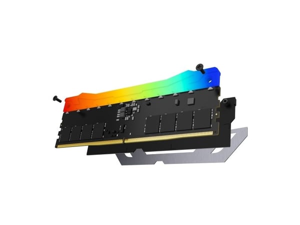 Kingston FURY Renegade RGB - DDR5 - modul - 24 GB - DIMM 288-pin - 4200 MHz / PC5-67200 - CL40 - 1.45 V - ikke-bufret - on-die ECC - svart og sølv