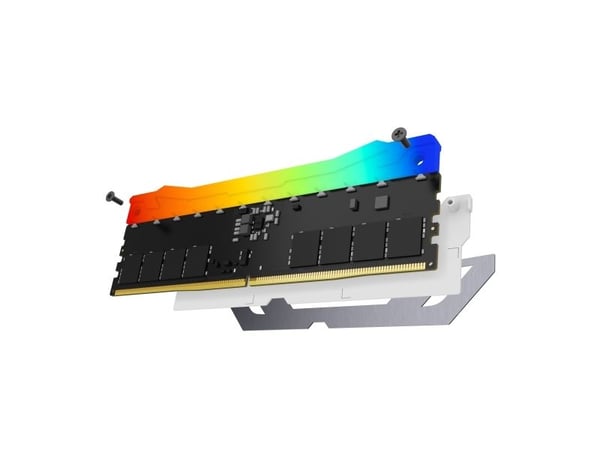Kingston FURY Renegade RGB - DDR5 - modul - 24 GB - DIMM 288-pin - 4200 MHz / PC5-67200 - CL40 - 1.45 V - ikke-bufret - on-die ECC - hvitt og sølv