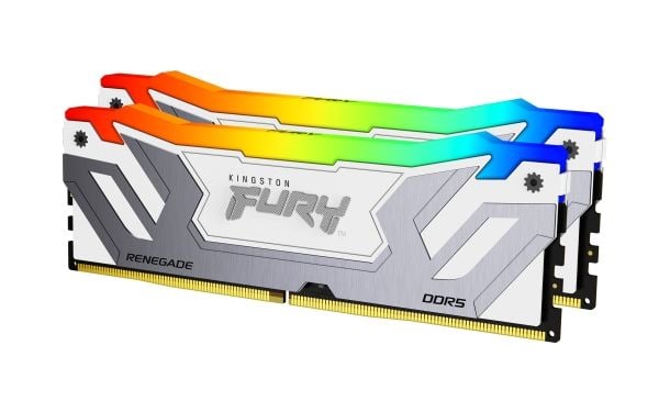 Kingston FURY Renegade RGB - DDR5 - sett - 48 GB: 2 x 24 GB - DIMM 288-pin - 4200 MT/s / PC5-67200 - CL40 - 1.45 V - ikke-bufret - on-die ECC - hvi...