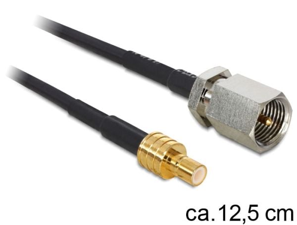 Delock - Antenneadapter - SMB hunn til FME hann - 12.5 cm - svart