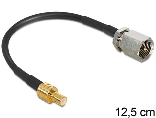 Delock - Antenneadapter - SMB hunn til FME hann - 12.5 cm - svart