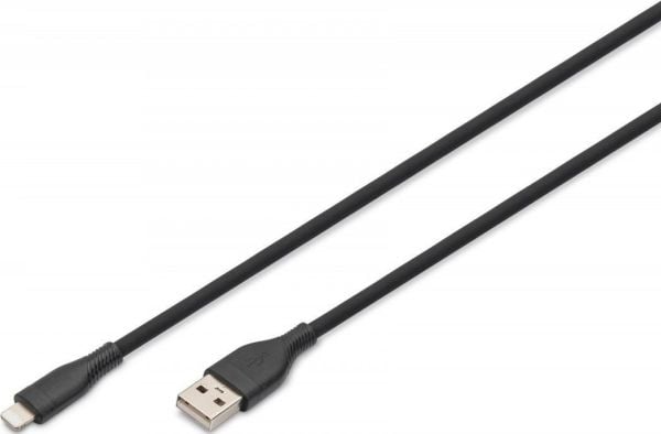 ASSMANN - Lightning-kabel - USB hann til Lightning hann - 2 m - enkeltskjermet - svart