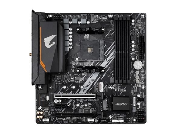 AORUS B550M ELITE AX - 1.3 - emolevy - micro ATX - Socket AM4 - AMD B550 piirisarja - USB 3.2 Gen 1 - Gigabit LAN, Wi-Fi 6E, Bluetooth - sisäinen g...