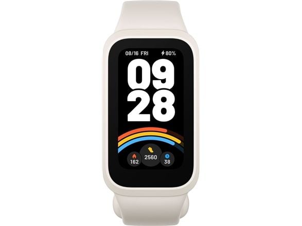 Xiaomi Smart Band 9 Active - Aktivitetssporer med stropp - TPU - håndleddstørrelse: 135-215 mm - display 1.47" - Bluetooth - 16.5 g - beigehvit