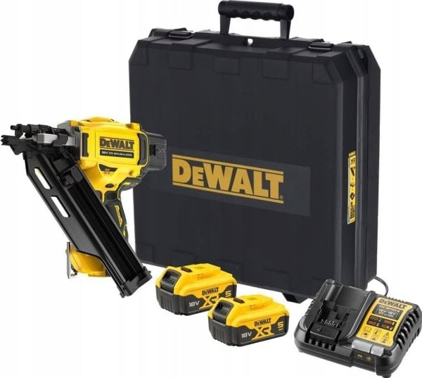 DeWALT DCN930P2-QW, Spikpistol, Vinklat magasin, Gul, 2 skott/min, Batteri, 5 Ah
