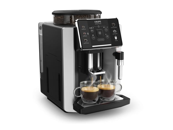Krups Sensation EA910E10, Espressokone, 1,7 L, Kahvipavut, Sisäänrakennettu jauhin, 1450 W, Alumiini, Musta