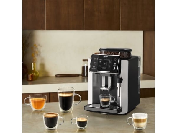 Krups Sensation EA910E10, Espressokone, 1,7 L, Kahvipavut, Sisäänrakennettu jauhin, 1450 W, Alumiini, Musta