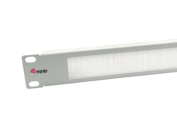 Equip 327533, Børstepanel, Lysegrå, Stål, 1U, China, 25,4 mm