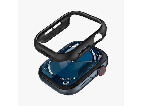Spigen Thin Fit, Kotelo, Älykello, musta, Apple, Apple Watch 10 (46mm), Polykarbonaatti (PC)