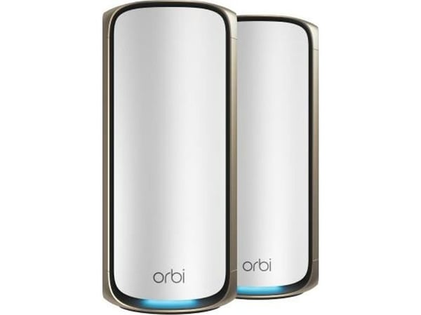 NETGEAR Orbi 970 Series RBE972S - Wi-Fi-system - (ruter, utvider) - inntil 5400 kvadratfot - maske 10GbE, 2.5GbE, Wi-Fi 7 Quad-Band