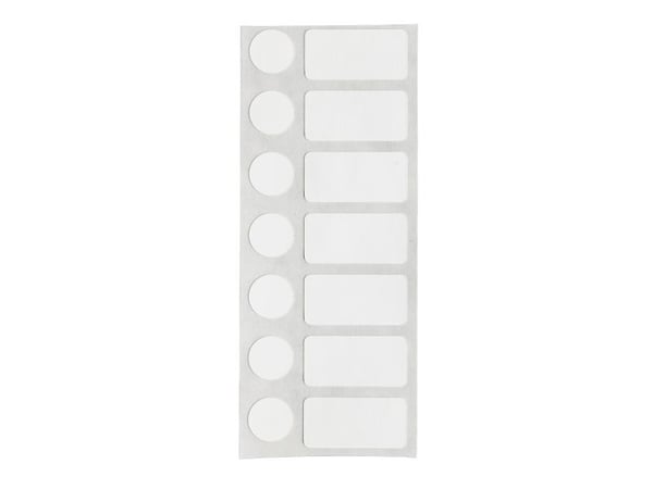 Brady THT-163-492-3, Hvit, Selvklebende skriveretikett, Utstanset etikett, Polyester, Trermisk overføring, Akryl