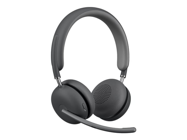 Logitech Zone Wireless 2 - Hodesett - on-ear - Bluetooth - trådløs - aktiv støydemping - grafitt - Certified for Microsoft Teams