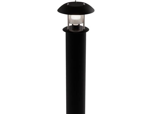 DeKANON Pullertarmatur f/Ø133mm mast. Sort RAL 9005. E27 Fatning. Klasse I. IP44. IK10.