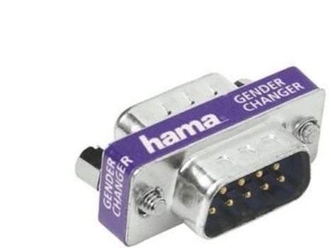 Hama Adapter/Gender Changer, 9-pin D male - 9-pin D male, 9 pin, 9 pin