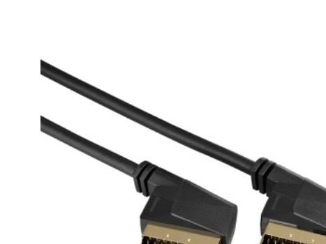 Hama Scart - Scart, 3m, 3m, SCART (21-pin), SCART (21-pin), Guld, Svart, Hane/hane-kontakt