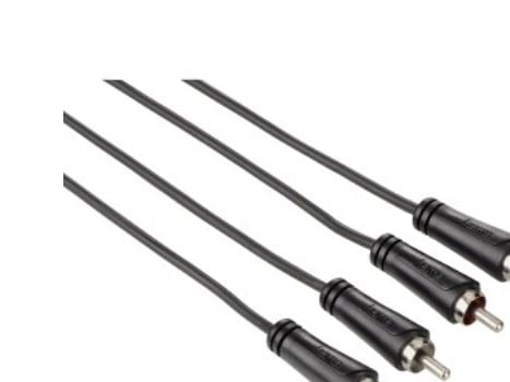 Hama - Lydkabel - RCA x 2 hann til RCA x 2 hann - 1.5 m - skjermet - svart