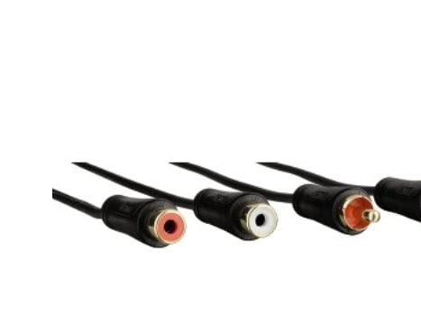 Hama 00122286, 2 x RCA, Hankjønn, 2 x RCA, Hunkjønn, 3 m, Svart