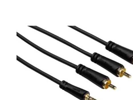 Hama - Video/audiokaapeli - RCA x 3 uros - 4-nastainen miniliitin uros - 1,5 m - musta