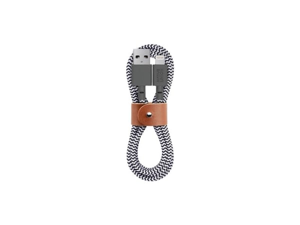 Native Union Belt Cable - Lightning-kabel - Lightning hann til USB hann - 1.2 m - sebra