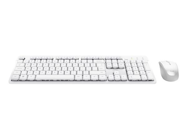 Trust Ody II - Tastatur- og mussett - stille - full size - trådløs - QWERTY - amerikansk engelsk - hvit