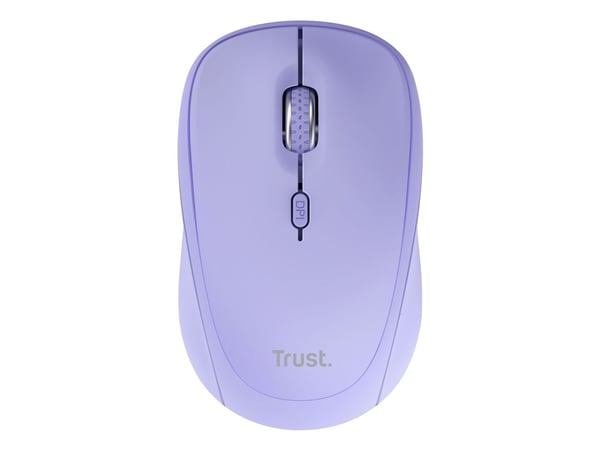 Trust Yvi+, Ambidextrous, Optinen, RF langaton + Bluetooth, 1600 dpi, Violetti