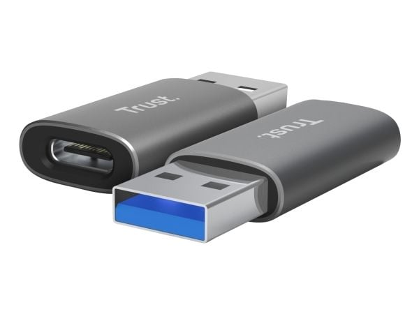 Trust Calyx, USB Type-C, USB Type-A, harmaa