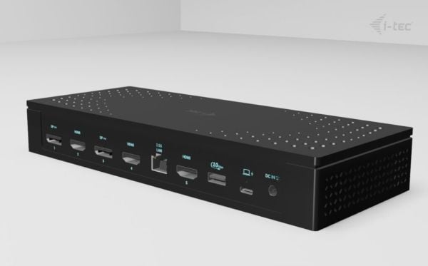 i-Tec - Dokkingstasjon - USB-C / USB4 / Thunderbolt 3 / Thunderbolt 4 - 3 x HDMI, 2 x DP - 1GbE - 100 watt - Europa