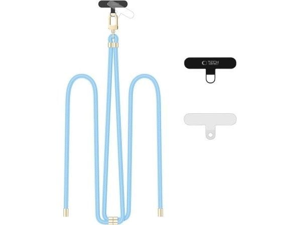 Tech-Protect C7S rope crossbody stropp baby blue/gold