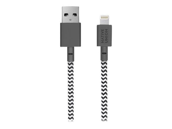 Native Union Belt Cable - Lightning-kabel - Lightning hann til USB hann - 1.2 m - sebra
