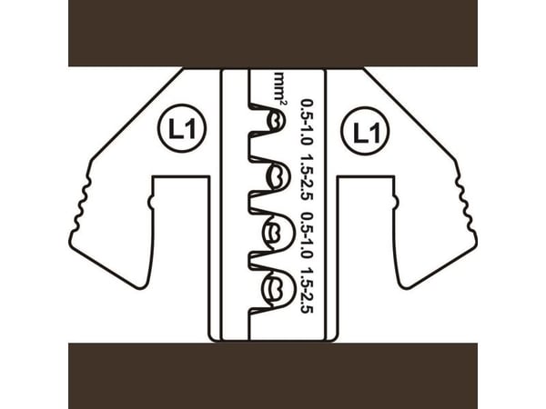 TOOLCRAFT TO-9627219 krympeinnsats for JPT-kontakt, MCP flatkontakt 0,5 til 2,5 mm²