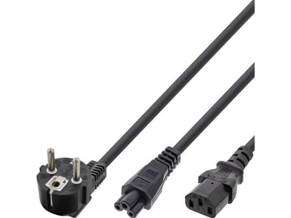 Microconnect PE011418, 1,8 m, Virtapistoke tyyppi E+F, C13 coupler + C5 coupler, 250 V, 10 A