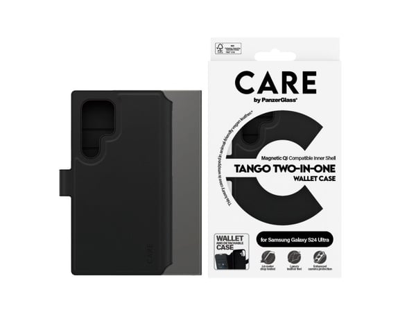 CARE by PanzerGlass Tango - Lommebok for mobiltelefon - 2-i-1 lommebok - termoplast-polyuretan (TPU), polyuretan (PU) - for Samsung Galaxy S24 Ultra