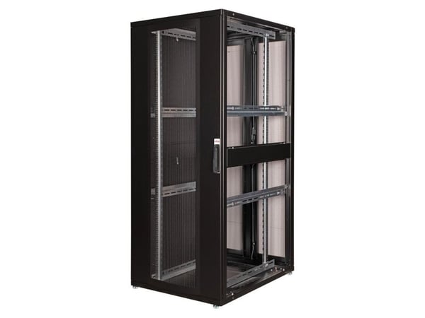 ROLINE 26.21.0158, Frittstående hylle, 42U, 1000 kg, Justerbare bein, 125,8 kg, Sort