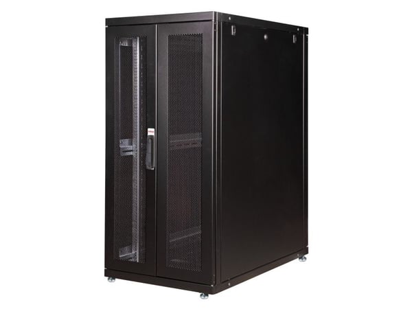 ROLINE 26.21.0146, Frittstående hylle, 26U, 1000 kg, Justerbare bein, 82 kg, Sort