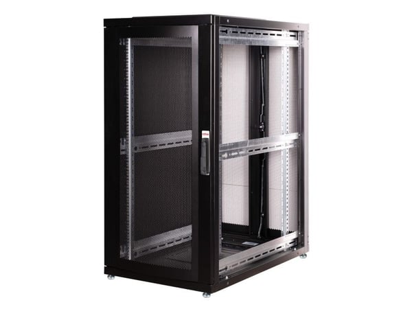 ROLINE 26.21.0146, Frittstående hylle, 26U, 1000 kg, Justerbare bein, 82 kg, Sort