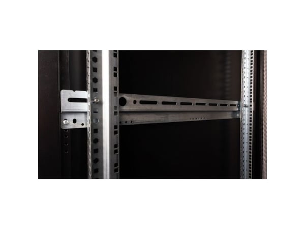 ROLINE 26.21.0152, Frittstående hylle, 36U, 1000 kg, Justerbare bein, 88,5 kg, Sort