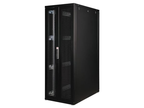 ROLINE 26.21.0152, Frittstående hylle, 36U, 1000 kg, Justerbare bein, 88,5 kg, Sort