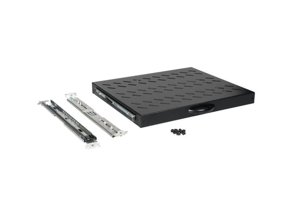 ROLINE 19 tums hyllplan 1 U utdragbart 350 T 25 kg svart (26.21.0115)