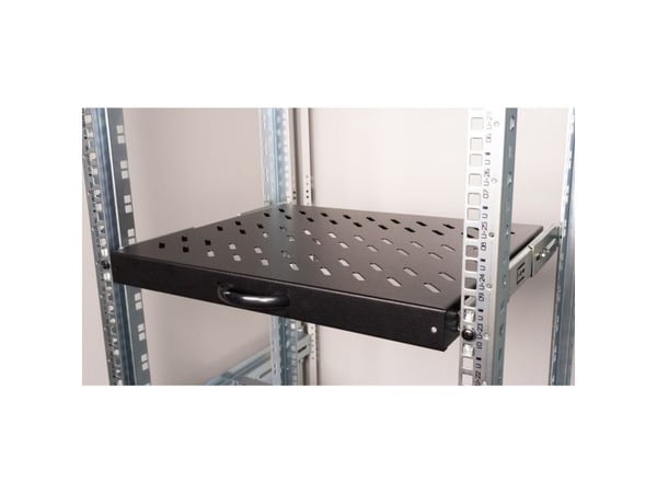 ROLINE 19 tums hyllplan 1 U utdragbart 350 T 25 kg svart (26.21.0115)