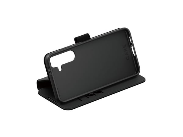 CARE by PanzerGlass - Lommebok for mobiltelefon - med stativ - termoplast-polyuretan (TPU), polyuretanlær - svart - for Samsung Galaxy S24 FE