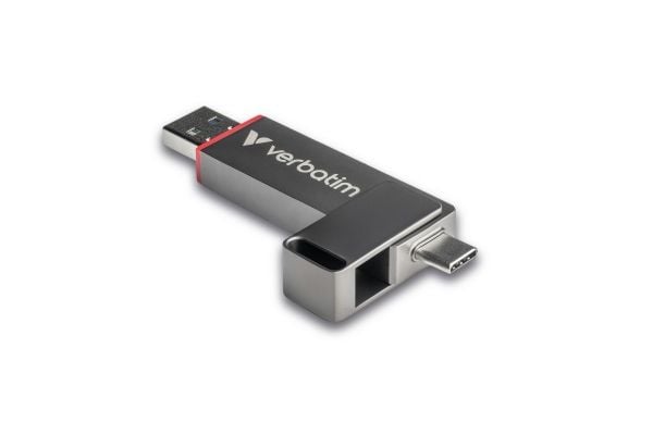 Verbatim Dual QuickStick, 512 Gt, USB Type-A / USB Type-C, 3.2 Gen 1 (3.1 Gen 1), 550 MB/s, muu, harmaa