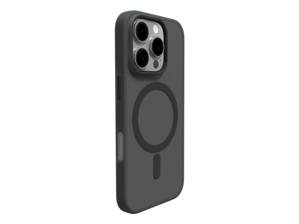 PURO Daylight - Baksidesskydd för mobiltelefon - MagSafe-kompatibilitet - flytande silikon, polykarbonat - svart - för Apple iPhone 16 Pro