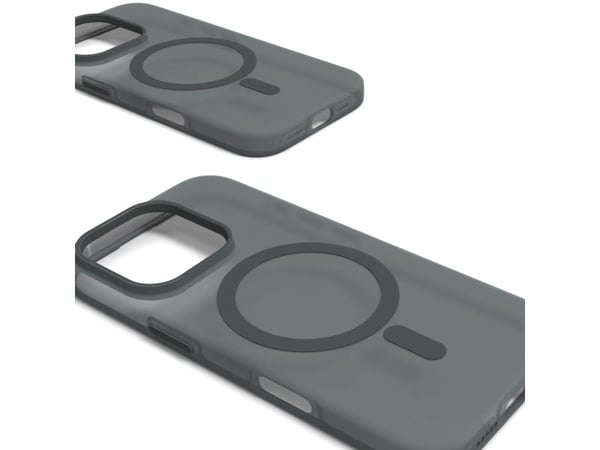 PURO Daylight - Baksidesskydd för mobiltelefon - MagSafe-kompatibilitet - flytande silikon, polykarbonat - svart - för Apple iPhone 16 Pro