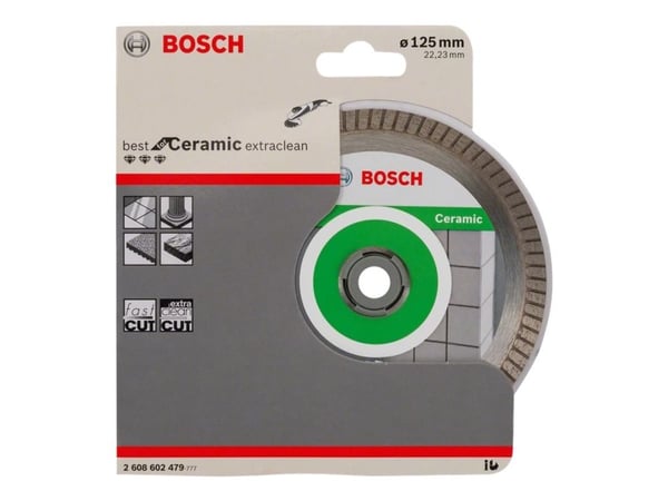 Bosch Best for Ceramic Extraclean Turbo - Diamantskjæreplate - for keramisk, porselen, porcelain stoneware, hard ceramics - 125 mm