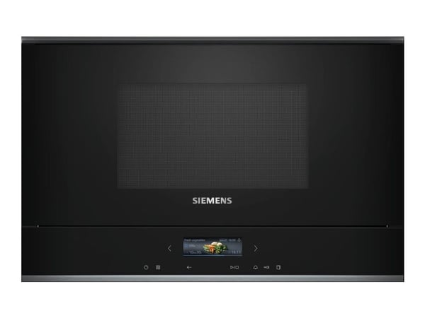 Siemens iQ700 BF722L1B1 Inbyggd mikrovågsugn - 21 liter - 900 W - svart/rostfritt stål Siemens iQ700 BF722L1B1 Inbyggd mikrovågsugn - 21 liter - 900 W - svart/rostfritt stål