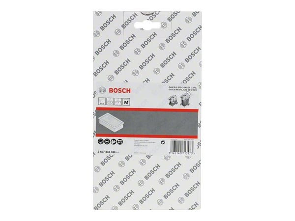 Bosch 2 607 432 034, Suodatin, Oranssi, Valkoinen, Polyesteri, 6150 cm², GAS 35 L AFC; GAS 35 L SFC+; GAS 35 M AFC; GAS 55 M AFC Professional, 140 mm