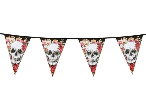 Day of the dead vimpelguirlande, 6 m.