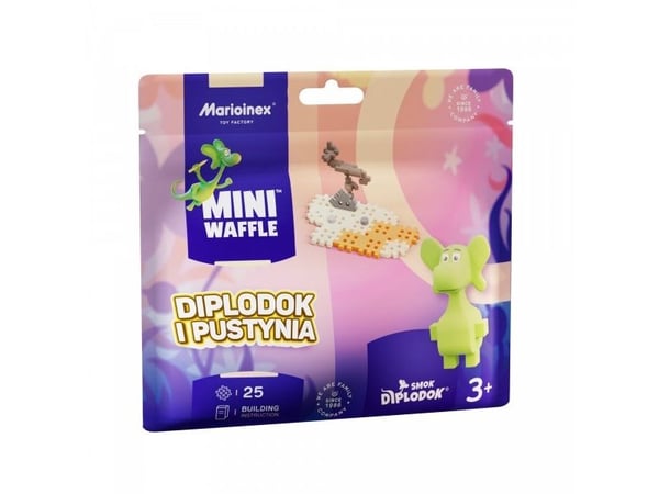 Marioinex Smok Diplodok i ørkenen klosser mini konstruksjon, 25 deler
