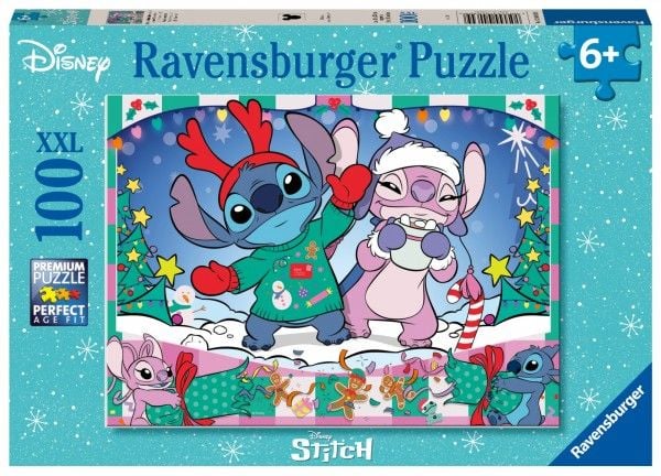 Ravensburger puslespill 100 brikker. - Disney Stitch