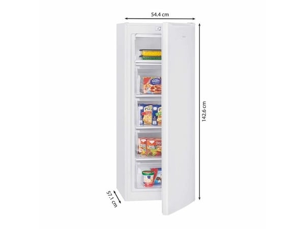Bomann GS 7340 - Fryser - stående - bredde: 54.4 cm - dybde: 57.1 cm - høyde: 142.6 cm - 168 liter - Klasse E - hvit